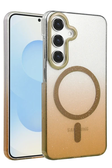 Zipax Samsung Galaxy A55 5G Kılıf Simli Renk Geçişli Magesafe Kapak Azn-Fiyonk ürün görseli 1