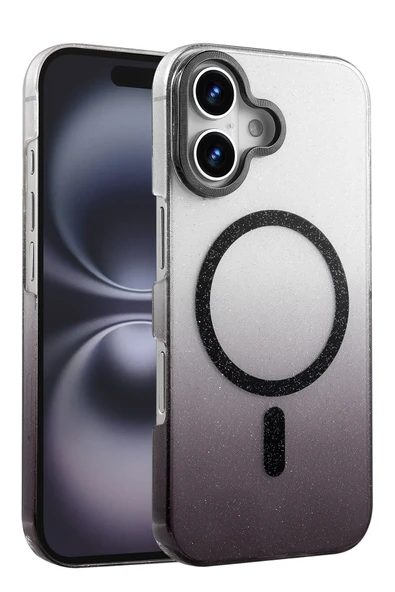 Zipax Apple iPhone 16 Plus Kılıf Simli Renk Geçişli Magesafe Kapak Azn-Fiyonk ürün görseli 1