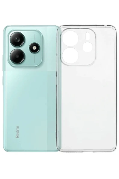 Zipax Xiaomi Redmi Note 14 4G Kılıf Şeffaf İnce Silikon Kapak Azn-Lüx ürün görseli 1