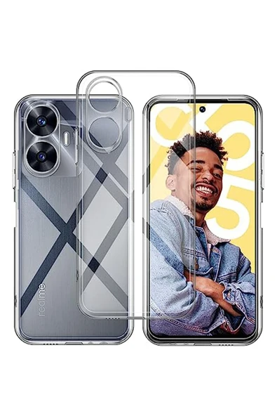 Zipax Realme C55 Kılıf Şeffaf İnce Silikon Kapak Azn-Lüx ürün görseli 1