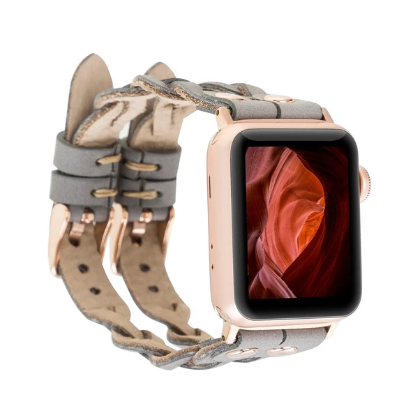 Apple Watch Uyumlu Deri Kordon York Double Tour RST9 ürün görseli 1