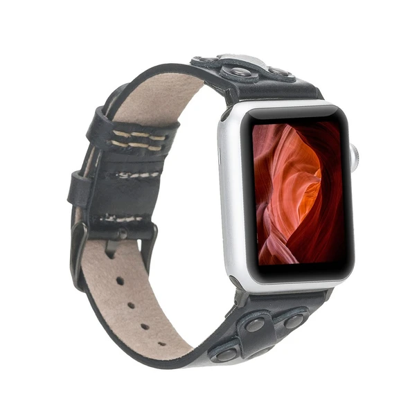 Apple Watch Uyumlu Deri Kordon Cross 42-44-45mm BT RST1 ürün görseli 1