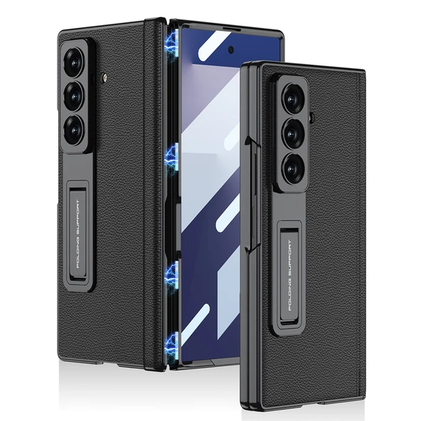 Zipax Samsung ​Galaxy Z Fold 7 Kılıf Deri Standlı Kapak Zr-Kpta ürün görseli 1