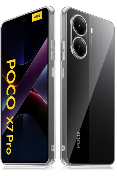 Zipax Xiaomi Poco X7 Pro Kılıf Şeffaf İnce Silikon Kapak Azn-Lüx ürün görseli 1