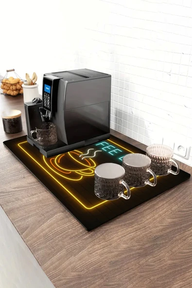 Valerine Life Barista Kahve Barı Tezgah Matı Sıvı Geçirmez XXL Büyük Boy Espresso Makinesi Pad 40x90cm 27BRD250827 ürün görseli 1