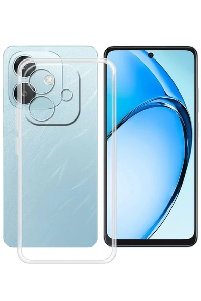 Zipax Oppo A3 Kılıf Şeffaf İnce Silikon Kapak Azn-Lüx ürün görseli 1