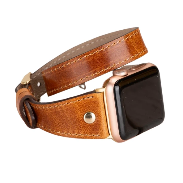 Apple Watch Uyumlu Deri Kordon 42-44-45mm Slim DT GT V18 ürün görseli 1