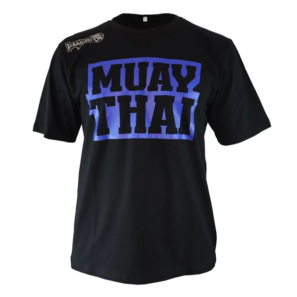 DragonDo TX8521 Muaythai Tişört Mavi Basklı Muay Thai Tişörtü ürün görseli 1