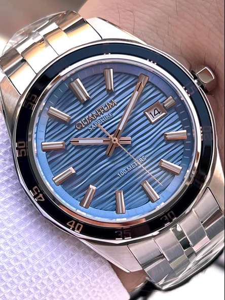 Quantum Sapphire Cizilmez Cam Çelik Kordon 2 Yıl Garantili 10 Atm Erkek Kol Saat EDG.1211.590 ürün görseli 1