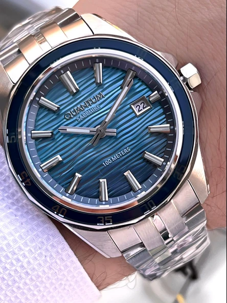 Quantum Sapphire Cizilmez Cam Çelik Kordon 2 Yıl Garantili 10 Atm Erkek Kol Saat EDG.1211.390 ürün görseli 1