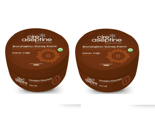 CIRE ASEPTINE Kakaolu Güneş Yağı 200 ml X 2 Adet ürün görseli 1