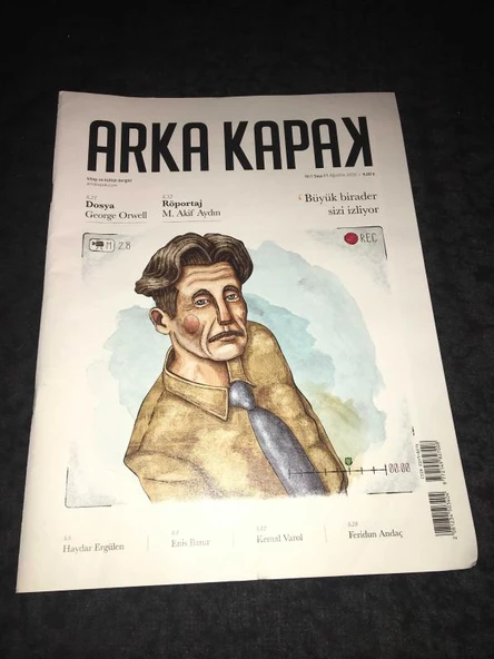 ARKA KAPAK Kitap ve Kültür Dergisi Ağustos 2016 Sayı 11 Dosya GEORGE ORWELL (Sahafiye Kitap) ürün görseli 1