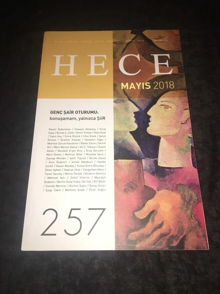 HECE Mayıs 2018 Sayı 257 Genç Şair Oturumu KONUŞAMAM,YALNIZCA ŞİİR (Sahafiye Kitap) ürün görseli 1