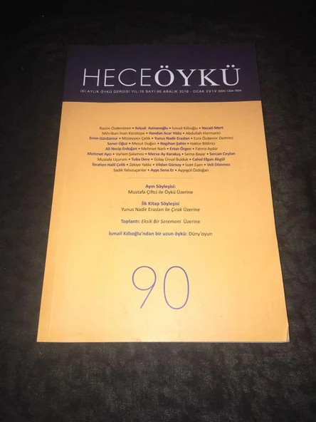 HECE ÖYKÜ Aralık 2018 Ocak 2019 Sayı 90 İlk Kitap Söyleşisi YUNUS NADİR ERASLAN İLE ÇIRAK ÜZERİNE (Sahafiye Kitap) ürün görseli 1