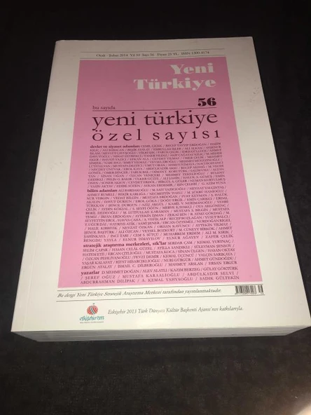 YENİ TÜRKİYE Ocak Şubat 2014 Sayı 56 YENİ TÜRKİYE ÖZEL SAYISI (Sahafiye Kitap) ürün görseli 1