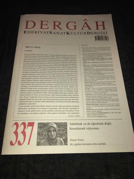 DERGAH Dergisi Mart 2018 Sayı 337 (Sahafiye Kitap) ürün görseli 1