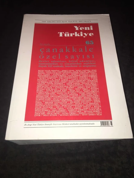 YENİ TÜRKİYE Ocak Şubat 2015 Sayı 65 ÇANAKKALE ÖZEL SAYISI (Sahafiye Kitap) ürün görseli 1
