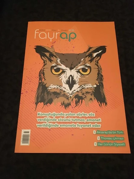 FAYRAP Şubat 2016 Sayı 81 AKSARAY'DA BİR TÜRK [Şiir],Esma Güneş (Sahafiye Kitap) ürün görseli 1