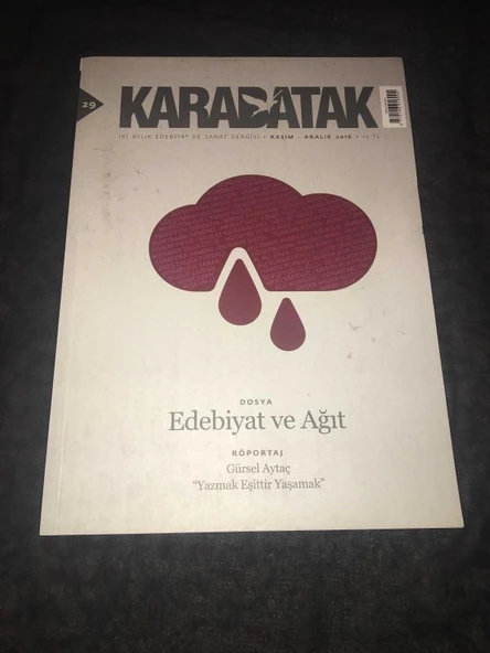 KARABATAK Dergisi Kasım Aralık 2016 Sayı 29 Dosya EDEBİYAT VE AĞIT (Sahafiye Kitap) ürün görseli 1