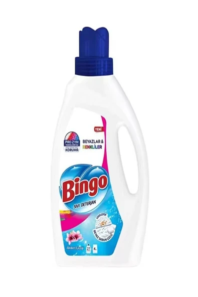 Bingo Premıum Beyazlar & Renkliler İçin Amber Çiçeği Kokulu Sıvı Çamaşır Deterjanı 1755 Ml ürün görseli 1