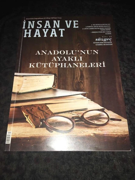 İNSAN VE HAYAT Dergisi Kasım 2017 Sayı 93 ANADOLU'NUN AYAKLI KÜTÜPHANELERİ (Sahafiye Kitap) ürün görseli 1