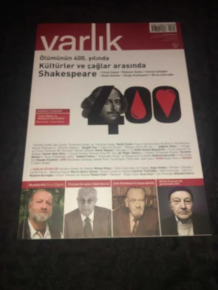 VARLIK Dergisi Ağustos 2016 Sayı 1307 Ölümünün 400. Yılında Kültürler ve Çağlar Arasında SHAKESPEARE (Sahafiye Kitap) ürün görseli 1