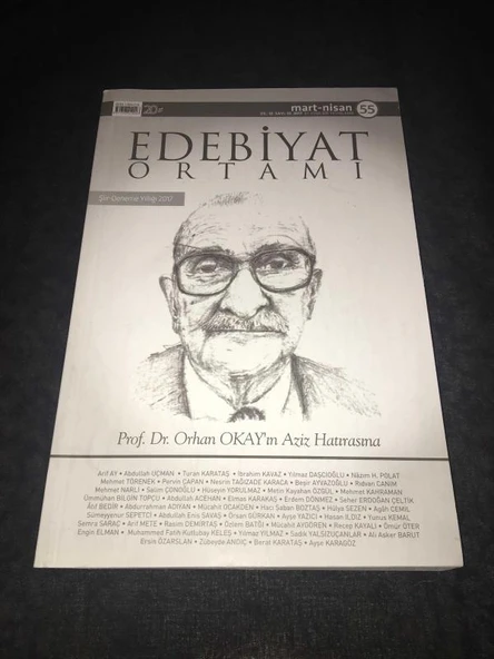 EDEBİYAT ORTAMI Mart Nisan 2017 Sayı 55 PROF.DR. ORHAN OKAY'IN AZİZ ANISINA (Sahafiye Kitap) ürün görseli 1