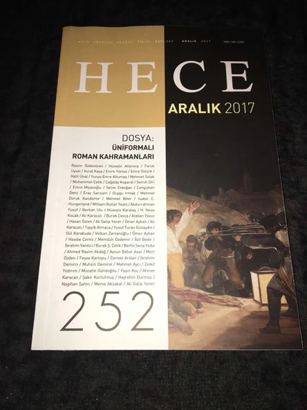 HECE Aralık 2017 Sayı 252 Dosya ÜNÜFORMALI ROMAN KAHRAMANLARI (Sahafiye Kitap) ürün görseli 1