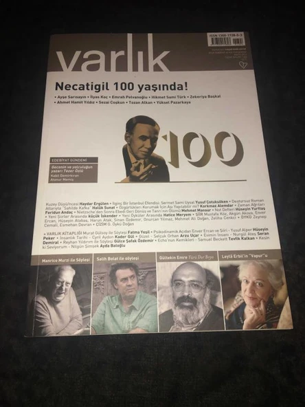 VARLIK Dergisi Mayıs 2016 Sayı 1304 NECATİGİL 100 YAŞINDA (Sahafiye Kitap) ürün görseli 1