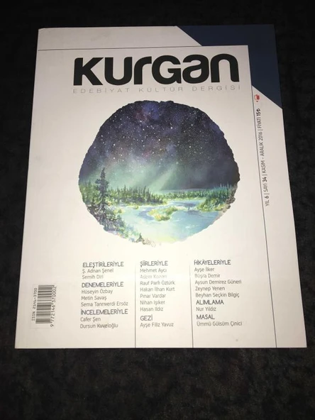 KURGAN Dergisi Kasım Aralık 2016 Sayı 34 SÜRGÜN VE DERVİŞ - Mehmet Can Acer (Sahafiye Kitap) ürün görseli 1