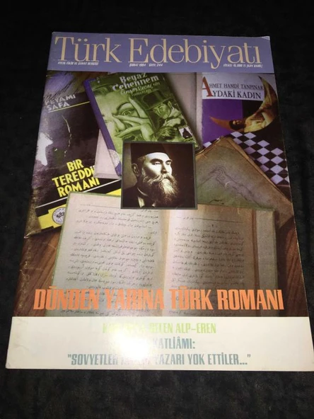 TÜRK EDEBİYATI Dergisi Şubat 1994 Sayı 244 DÜNDEN YARINA TÜRK ROMANI (Sahafiye Kitap) ürün görseli 1