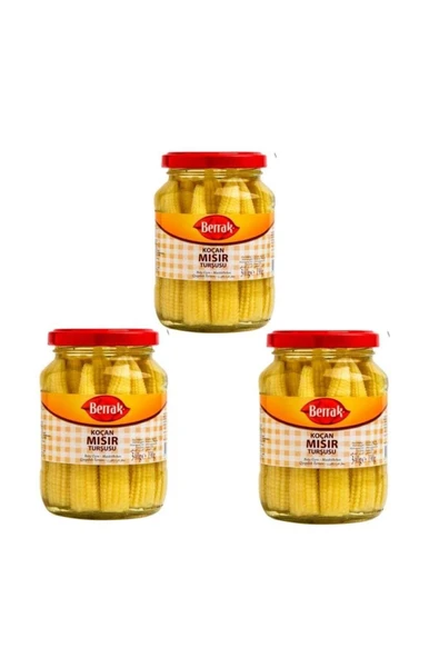 Berrak Mısır Koçanı Turşusu 340gr X3lü Paket ürün görseli 1