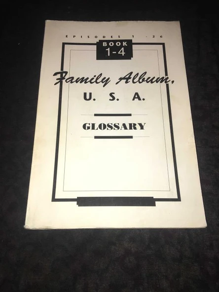 EPISODES 1 - 26 Family Album U.S.A. GLOSSARY BOOK 1-4 (Sahafiye Kitap) ürün görseli 1
