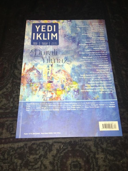 YEDİ İKLİM Eylül 2018 Sayı 342 DURALİ YILMAZ SAYISI (Sahafiye Kitap) ürün görseli 1