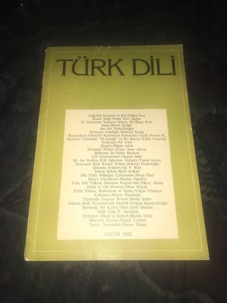 TÜRK DİLİ Mayıs 1982 Sayı 365 Erdoğan Alkan'ın Şiirleri - Ramis Dara (Sahafiye Kitap) ürün görseli 1