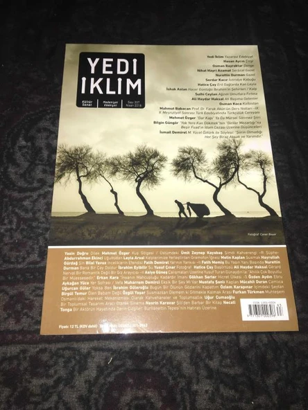 YEDİ İKLİM Nisan 2018 Sayı 337 SERAZAT GAZEL - Nihat Hayri Azamat (Sahafiye Kitap) ürün görseli 1