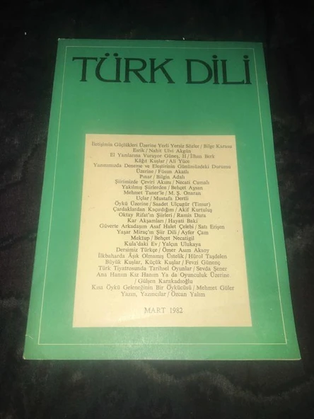 TÜRK DİLİ Mart 1982 Sayı 363 El Yazılarına Vuruyor Güneş II - İLHAN BERK (Sahafiye Kitap) ürün görseli 1