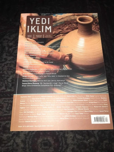 YEDİ İKLİM Şubat 2018 Sayı 335 Mete Çamdereli-MEDYADA DİNİN KONUMU (Sahafiye Kitap) ürün görseli 1
