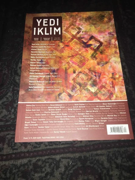 YEDİ İKLİM Ekim 2018 Sayı 343 İSKEÇE,AĞIR YARA-METE ÇAMDERELİ (Sahafiye Kitap) ürün görseli 1