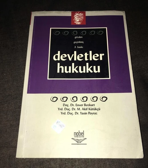 DEVLETLER HUKUKU Gözden Geçirilmiş 3.Baskı (Sahafiye Kitap) ürün görseli 1