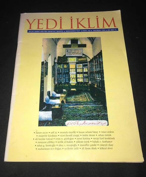 YEDİ İKLİM Haziran 1995 Sayı 63 MİLLİ MECMUA - Muzaffer Çandır (Sahafiye Kitap) ürün görseli 1