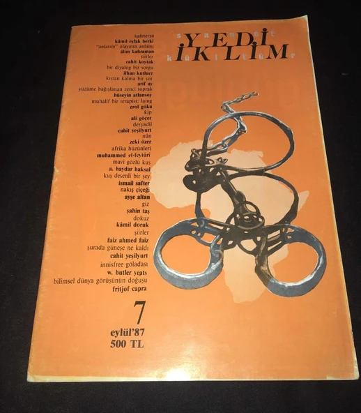 YEDİ İKLİM Eylül 1987 Yıl 1 Sayı 7 CAHİT ZARİFOĞLU İÇİN DÖRT ŞİİR (Sahafiye Kitap) ürün görseli 1