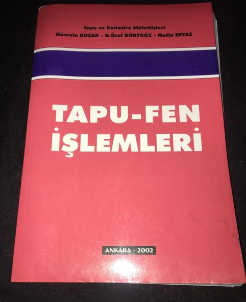 TAPU - FEN İŞLEMLERİ (Sahafiye Kitap) ürün görseli 1