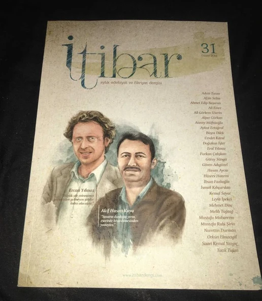 İTİBAR Dergisi Nisan 2014 Sayı 31 Söyleşi ERCAN YILMAZ - AKİF HASAN KAYA (Sahafiye Kitap) ürün görseli 1