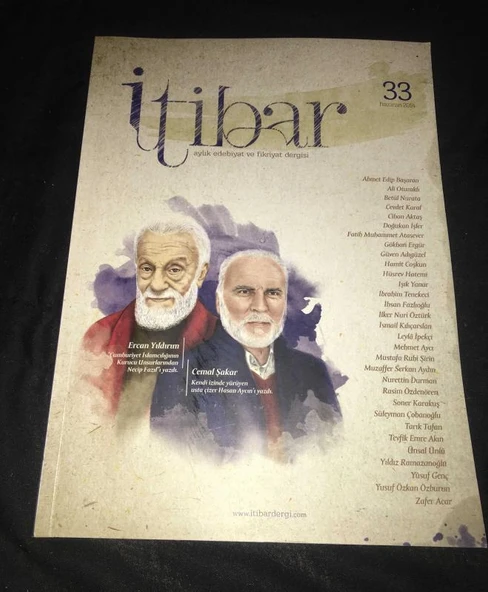 İTİBAR Dergisi Haziran 2014 Sayı 33 Ercan Yıldırım CUMHURİYET İSLAMCILIĞININ KURUCU UNSURLARINDAN NECİP FAZIL'I YAZDI (Sahafiye Kitap) ürün görseli 1