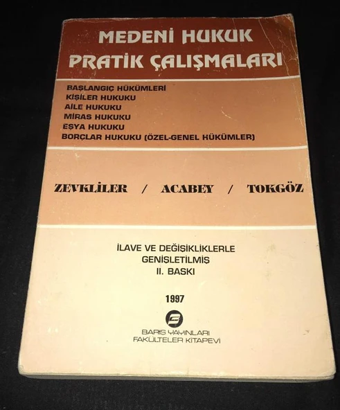 MEDENİ HUKUK PRATİK ÇALIŞMALARI (Sahafiye Kitap) ürün görseli 1