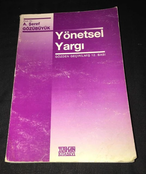 YÖNETSEL YARGI 12.Bası (Sahafiye Kitap) ürün görseli 1