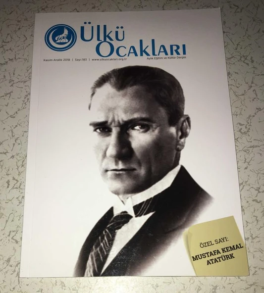 ÜLKÜ OCAKLARI Dergisi Kasım Aralık 2018 Sayı 183 Özel Sayı MUSTAFA KEMAL ATATÜRK (Sahafiye Kitap) ürün görseli 1