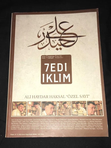 7EDİ İKLİM Ocak 2011 Sayı 250 ALİ HAYDAR HAKSAL ÖZEL SAYI (Sahafiye Kitap) ürün görseli 1
