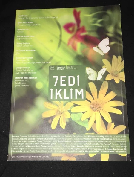 7EDİ İKLİM Haziran 2012 Sayı 267 Harflerin Harbi - UMUT KOÇ (Sahafiye Kitap) ürün görseli 1